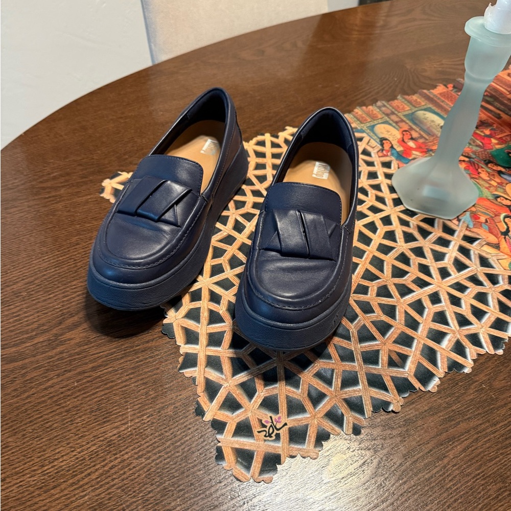 Fitflop Blue Loafers Slip-Ons Classic Design